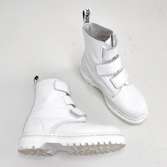 Dr Martens White Coralia Mono Leather 